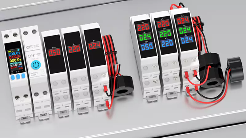 Cara membaca bacaan meter elektrik yang dipasang di rel fasa tunggal