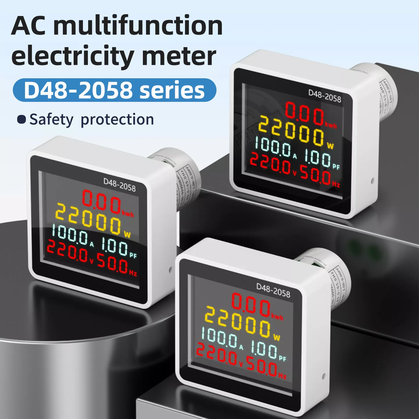 D48 2058 AC Meter Pelbagai Fungsi