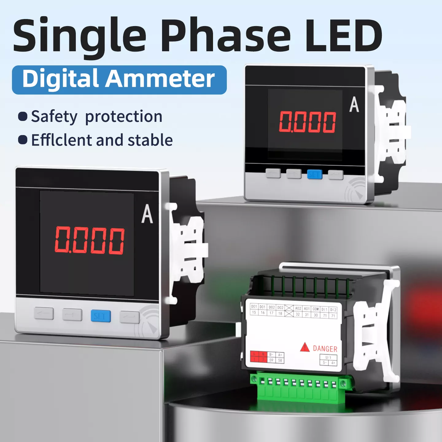 Ammeter Digital LED Fasa Tunggal