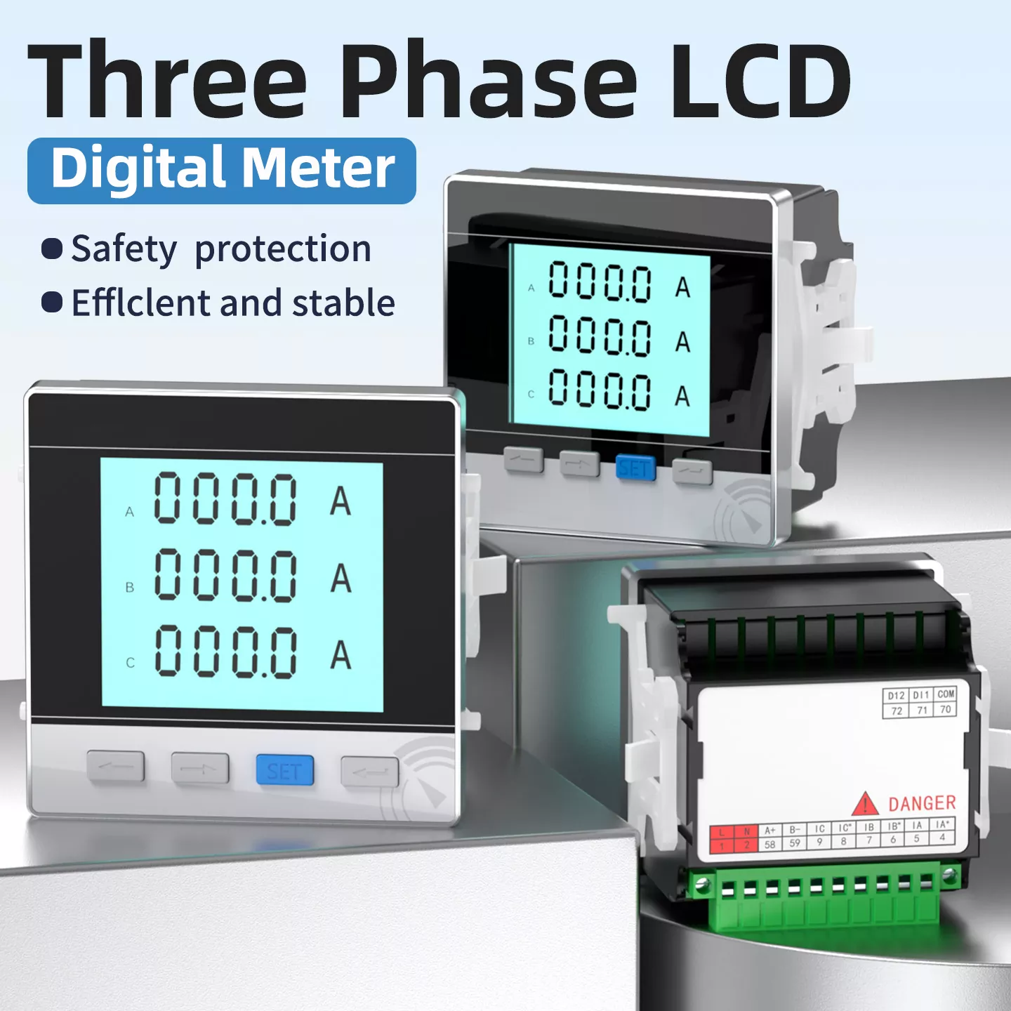 Meter Digital LCD Tiga Fasa